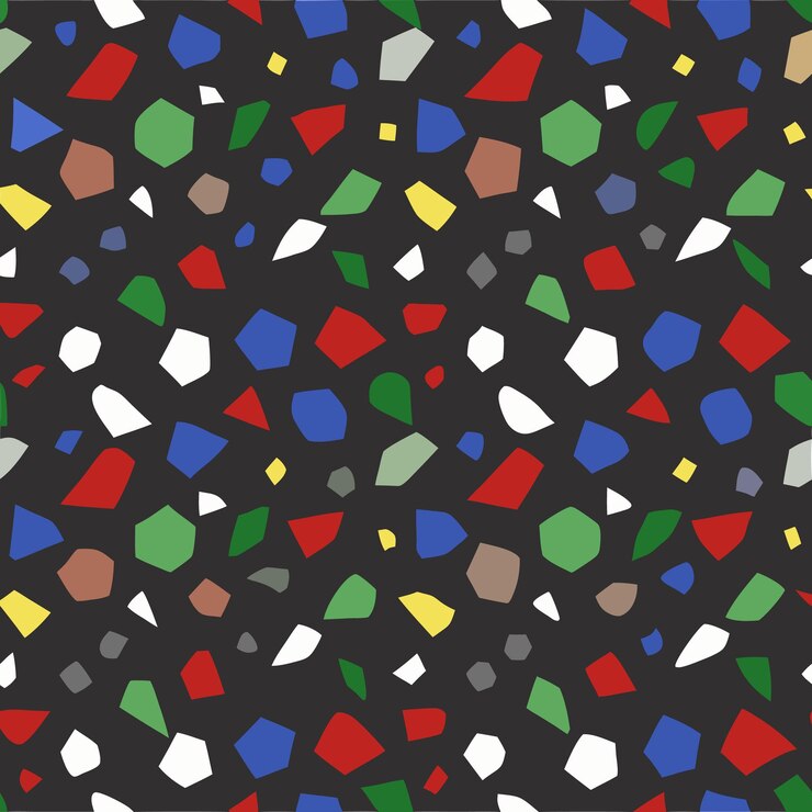 Vetor padrão de telhas de terrazzo sem costura