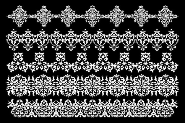 Vetor padrão de textura de renda mehndi em estilo oriental para aplicação de gráficos digitais de henna