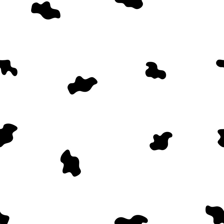 Vetor padrão de textura de vaca modelo de pele de animal fundo do ponto ilustração de design vetorial