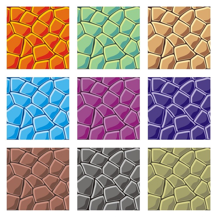 Vetor padrão de textura sem costura de pedras