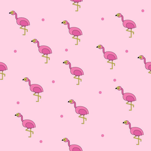 Vetor padrão de verão perfeito com humor de verão flamingo rosa