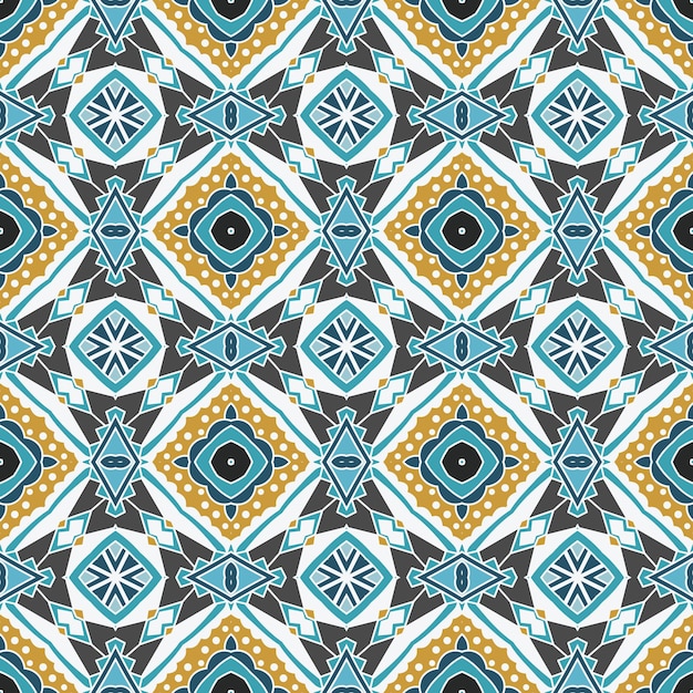 Padrão de vetor abstrato sem costura ornamental para tecido