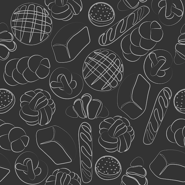 Padrão de vetor na moda para padaria ou café
