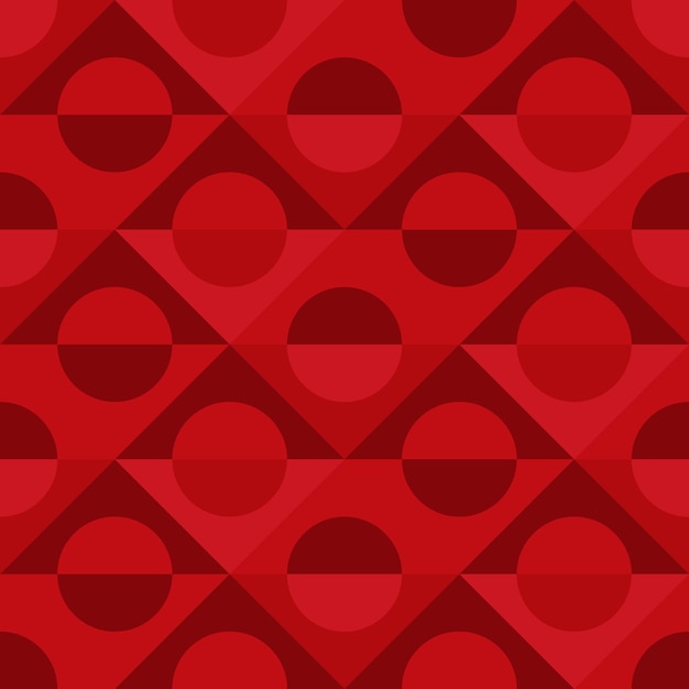 Padrão de vetor sem costura, losango geométrico com padrão de círculo na cor vermelha. padrão incluído na amostra. ilustração vetorial.