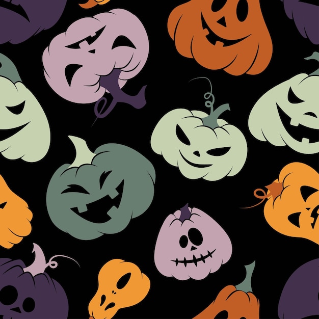 Padrão de vetor sem costura para design de halloween. ilustração vetorial