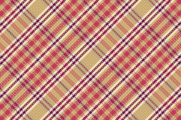 Padrão de xadrez tartan com textura e cor retrô ilustração vetorial