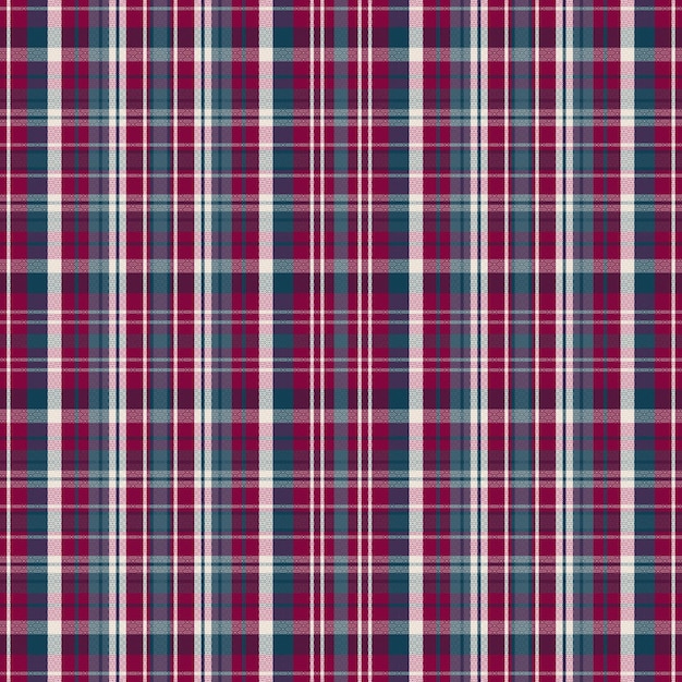 Padrão de xadrez tartan com textura e cor retrô ilustração vetorial