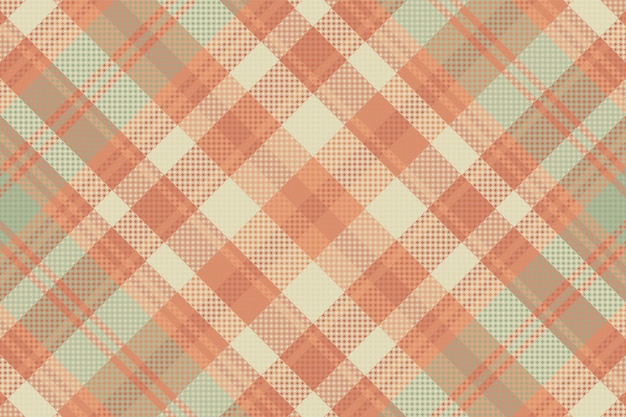 Padrão de xadrez tartan sem costura com textura e cor pastel ilustração vetorial