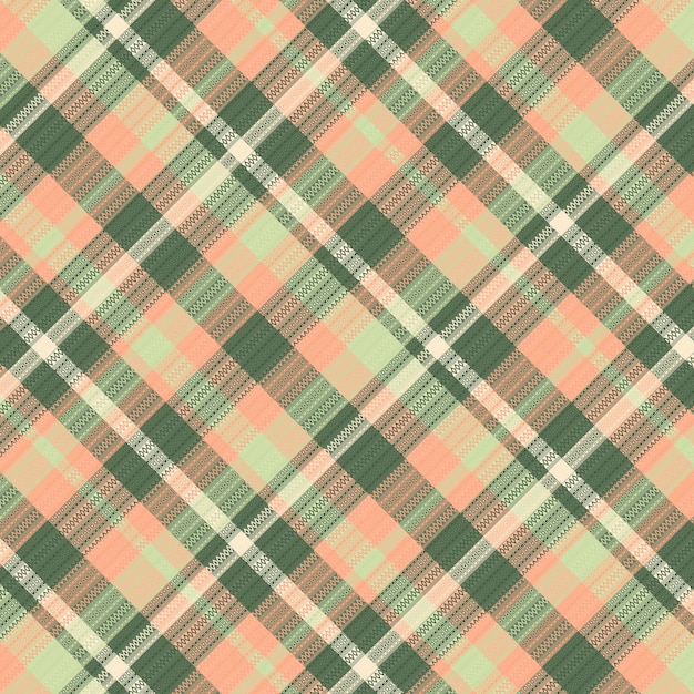 Padrão de xadrez tartan sem costura com textura e cor pastel ilustração vetorial