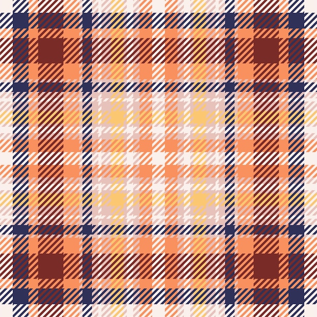 Padrão de xadrez xadrez nas cores laranja e vermelho textura de tecido sem costura impressão têxtil tartan