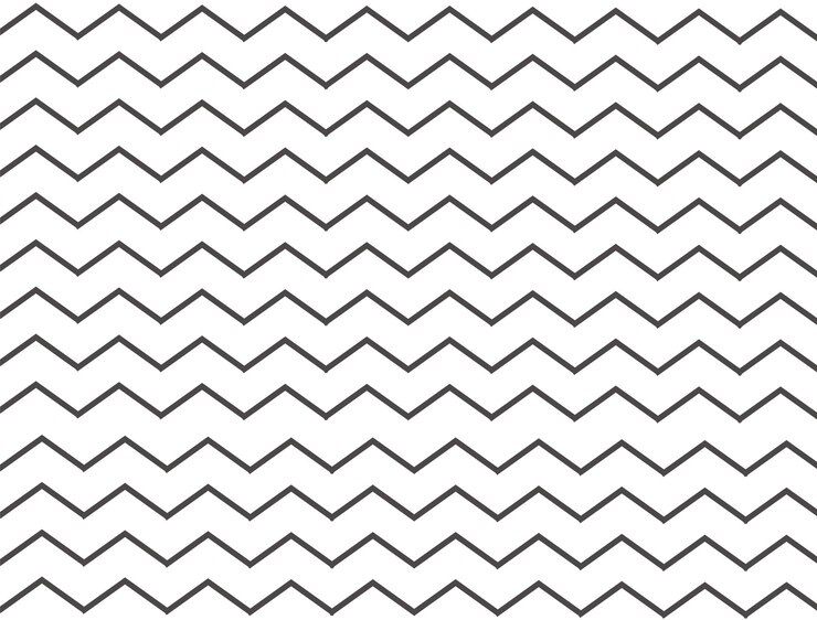 Vetor padrão de ziguezague preto e branco, impressão moderna, padrão de ondas, ilustração vetorial