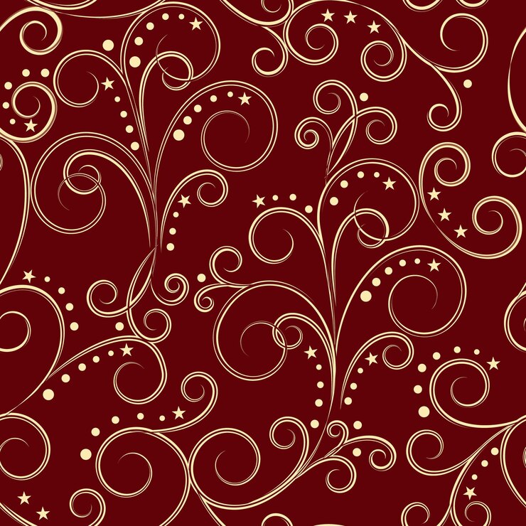 Padrão dourado em vermelho