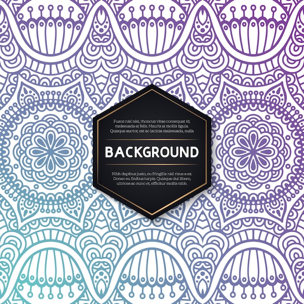 Padrão étnico floral sem costura com mandalas