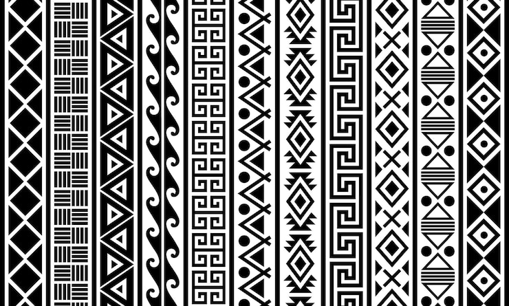 Vetor padrão étnico sem costura tribal tradicional