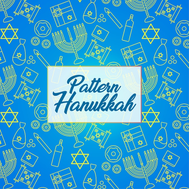 Vetor padrão feliz hanukkah