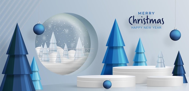 Padrão festivo de feliz natal com conceito de bolas e flocos de neve de natal na cor de fundo para cartão de convite, feliz natal, feliz ano novo, cartões, cartaz ou banner da web