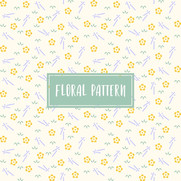 Vetor padrão floral amarelo