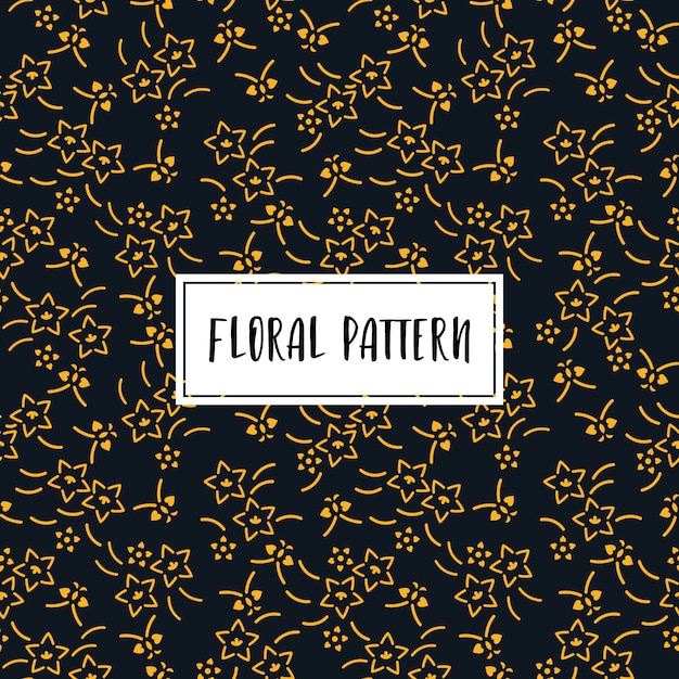 Padrão floral dourado