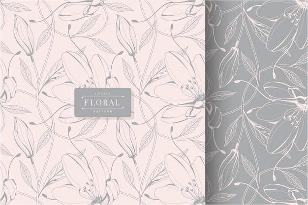 Padrão floral minimalista simples para papel de parede