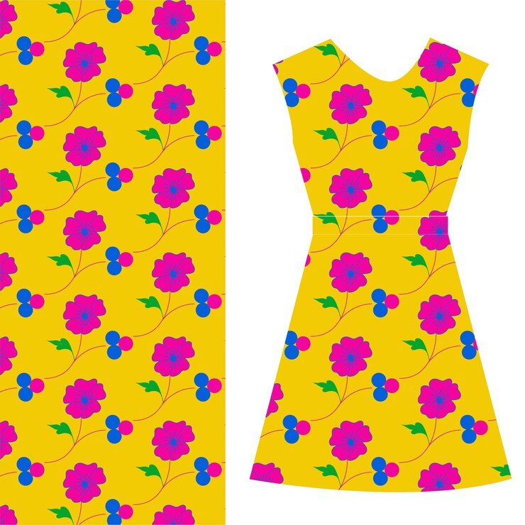 Padrão floral para fundo de ilustração vetorial de padrão têxtil de flores silvestres