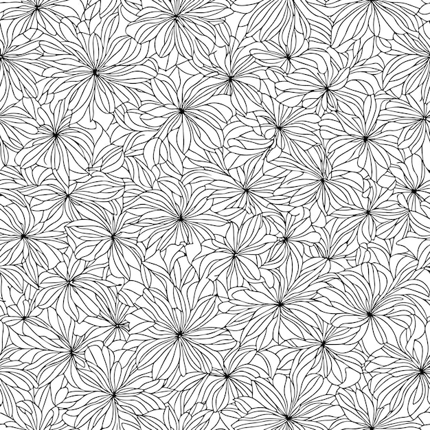 Padrão floral perfeito Linhas diagonais de flores padrão de fundo Linha padrão Ilustração em vetor
