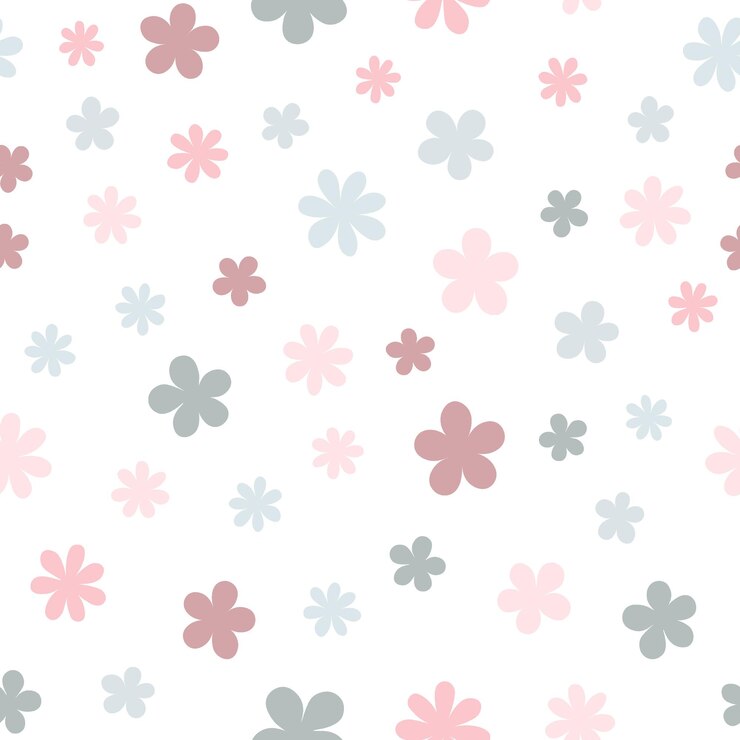 Vetor padrão floral sem costura com flor de margarida simples isolada no fundo branco pode ser usado para banner têxtil de scrapbooking de papel de embrulho de tecido e outro design design plano