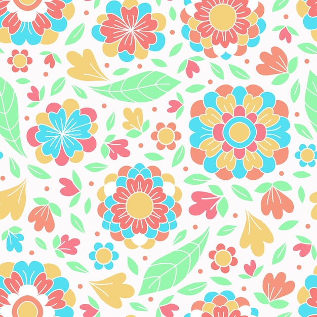 Padrão floral sem costura em estilo retrô ilustração vetorial design moderno para qualquer finalidade