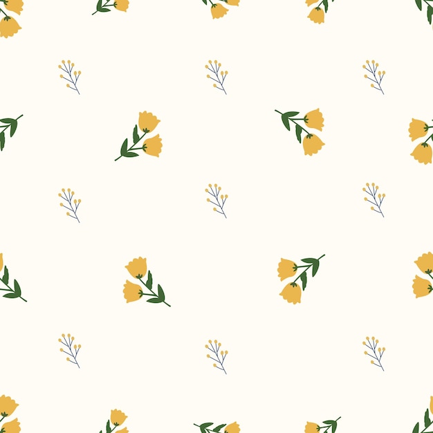 Padrão floral sem costura Os motivos estão espalhados aleatoriamente Padrão de flor de fundo Padrão bonito