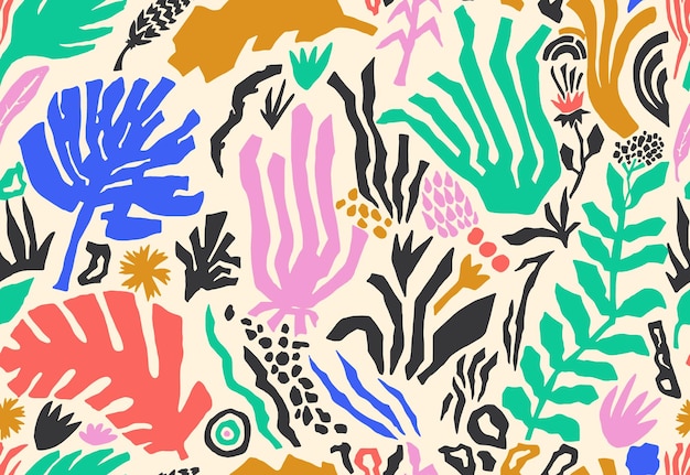 Padrão floral sem costura Template groovy padrão floral Sem costura