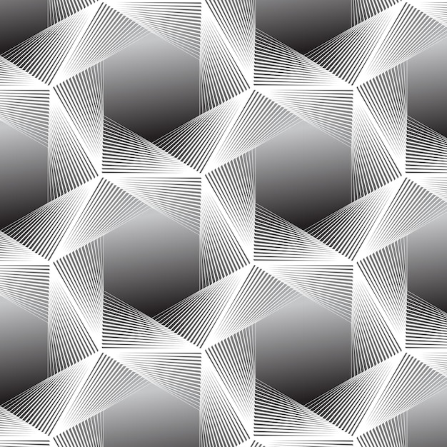 Padrão geométrico abstrato com linhas de listras Um fundo vetorial sem costura Textura cinza e branca