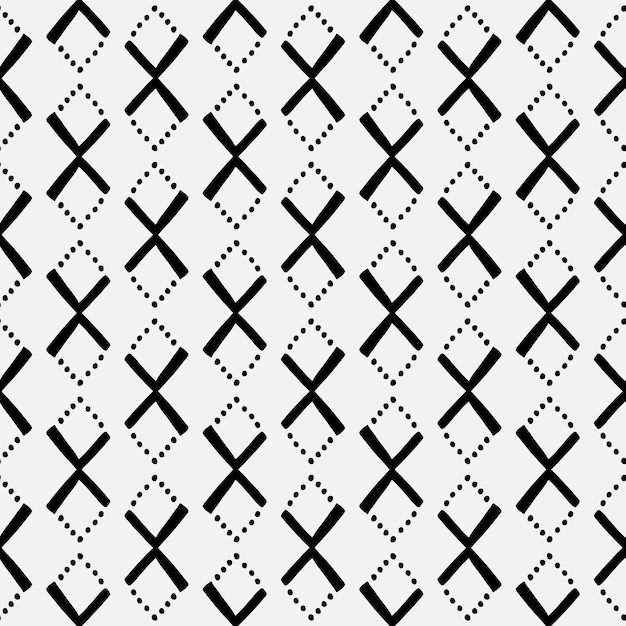 Padrão geométrico abstrato em um padrão de vetor preto e branco