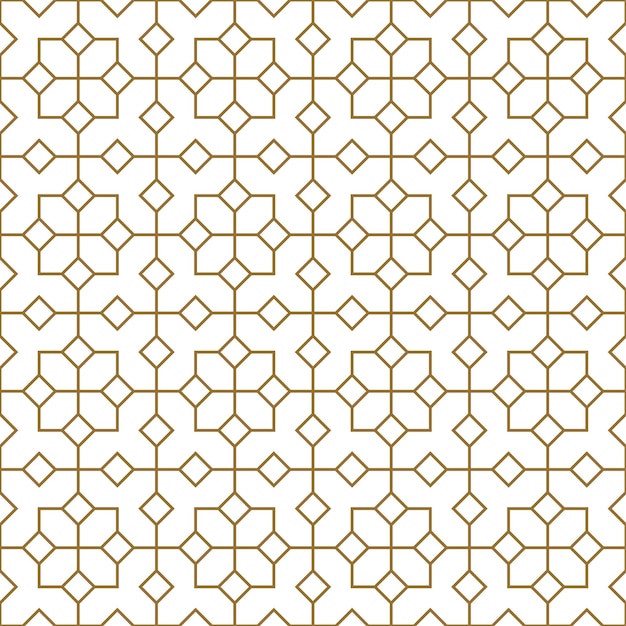 Vetor padrão geométrico abstrato sem costura em estilo islâmico