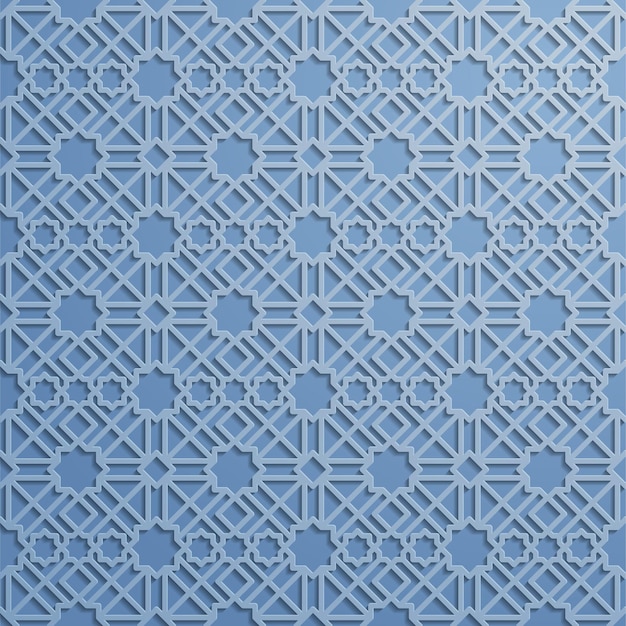 Padrão geométrico árabe belo design vetorial ornamentado