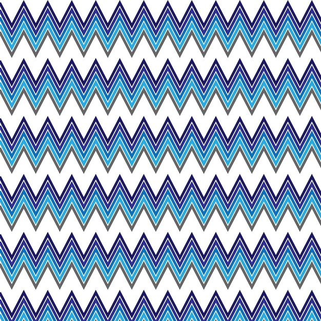 Padrão geométrico de chevrão em zigzag em tons de azul