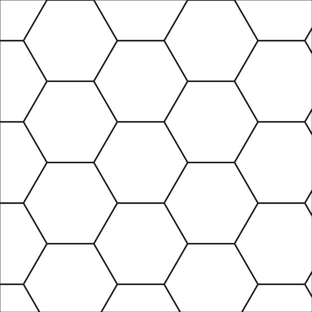 padrão geométrico padrão hexagonal padrão de abelha padrão de abelha padrão preto e branco sem costura