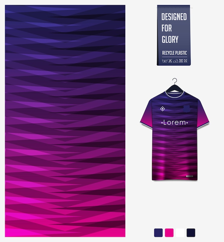 Padrão geométrico para camisa de futebol