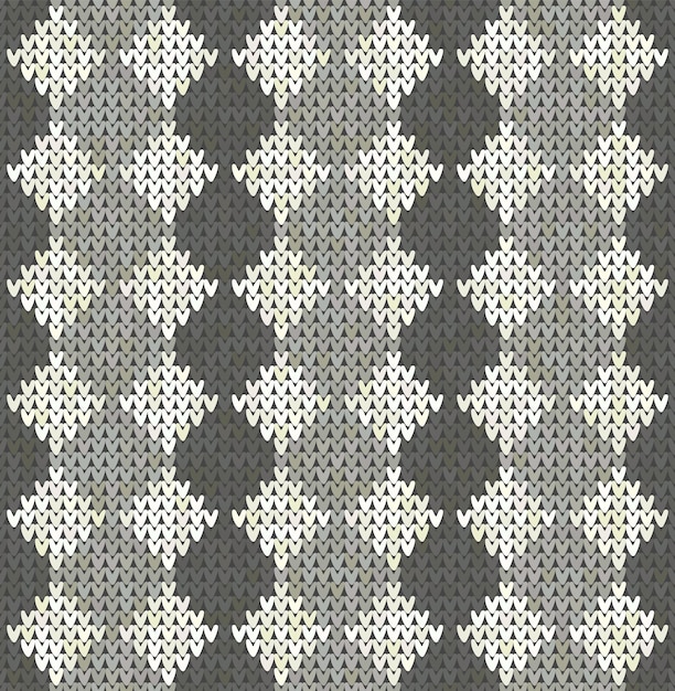 Padrão geométrico vetorial com textura clássica de tricô fundo sem costura vetorial realista de malha para papel de parede de cartão de saudação de banner
