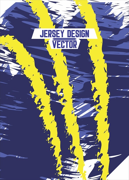 Padrão Grunje Design para sublimação Kit de futebol Fato esportivo Padrão de jersey Padrão de pincel Azul