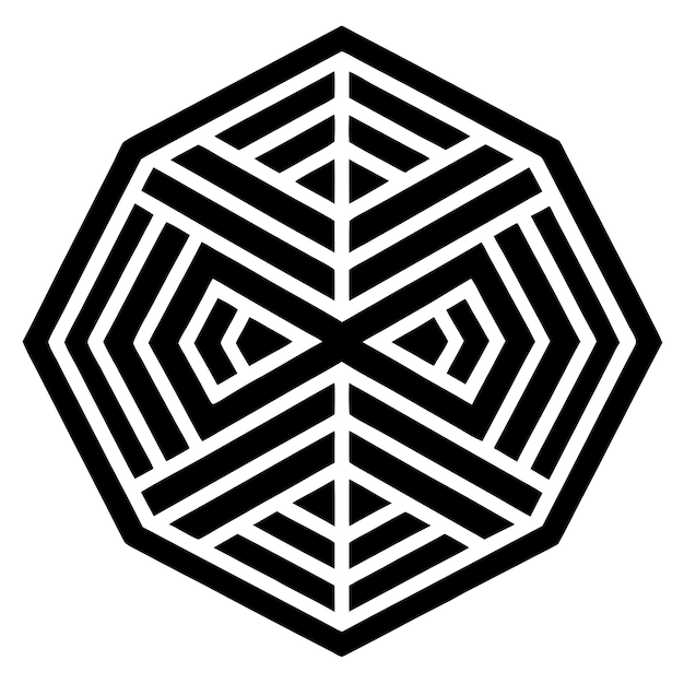 padrão hexagonal abstrato com linhas sobrepostas arte vetorial e ilustração