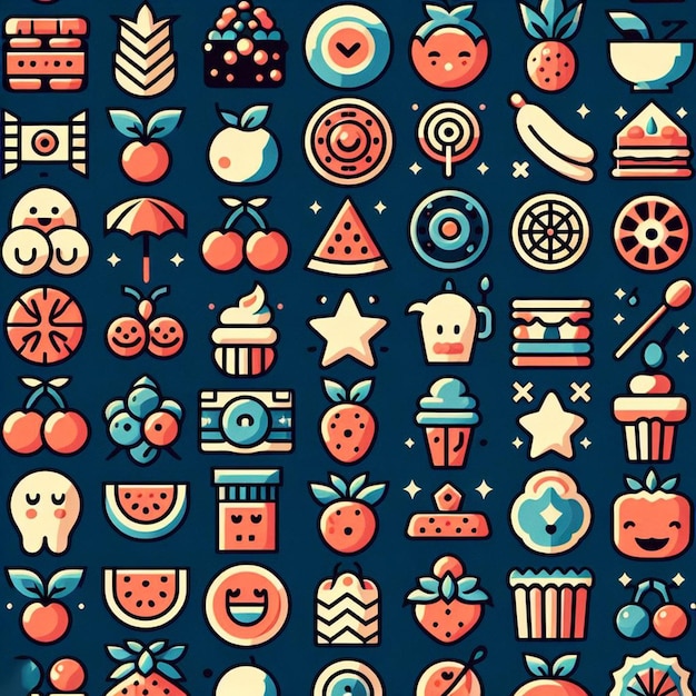 Vetor padrão hiperrealista de emoticon sorridente emoji avatar design sofisticado textura de tecido sem costura