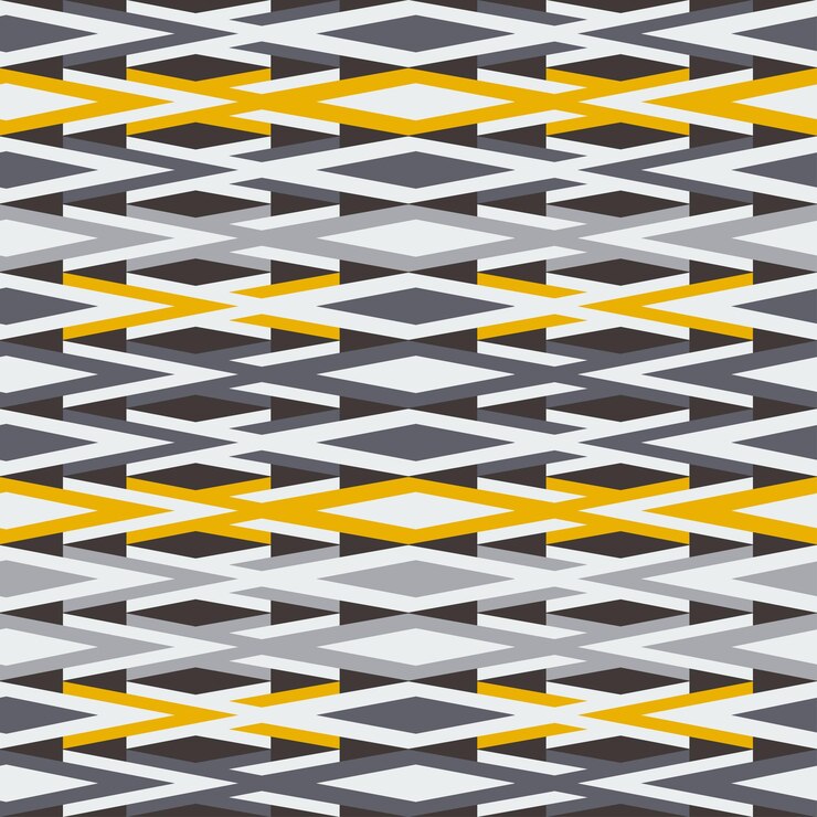 Vetor padrão horizontal abstrato amarelo e cinza