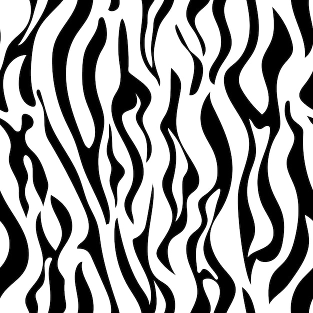 Padrão monocromático abstrato sem costura Impressão em preto e branco com linhas onduladas, pontos e manchas
