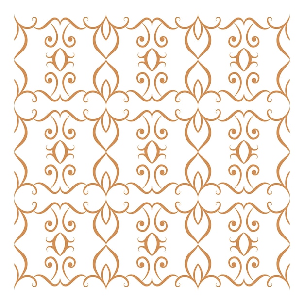 Vetor padrão ornamental dourado sem costura para fundo de papel de parede de impressão de decoração