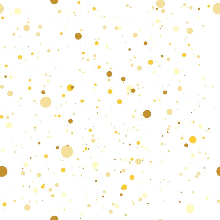 Vetor padrão perfeito com confete dourado