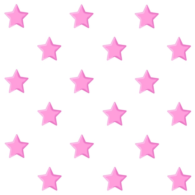 Vetor padrão perfeito com estrelas cor de rosa