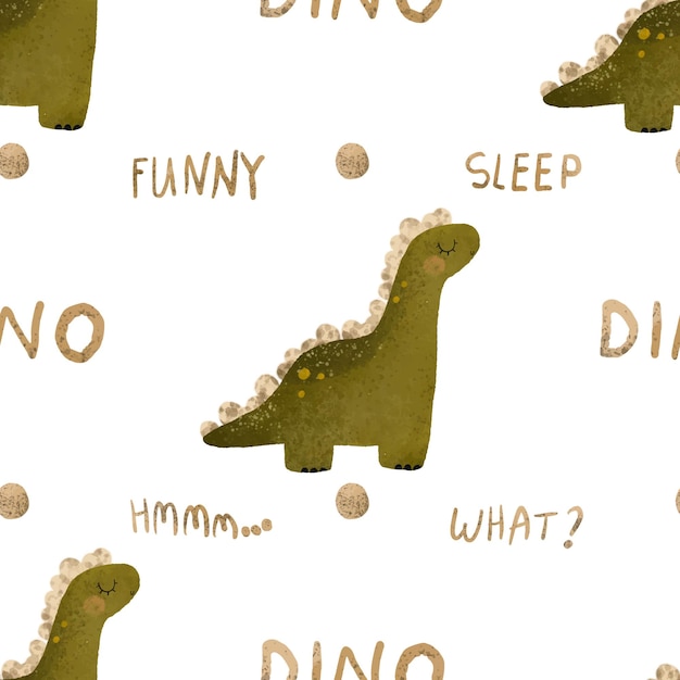 Padrão perfeito com ilustração de dinossauro verde clipart isolado de dinossauro cartão infantil com conjunto t rex