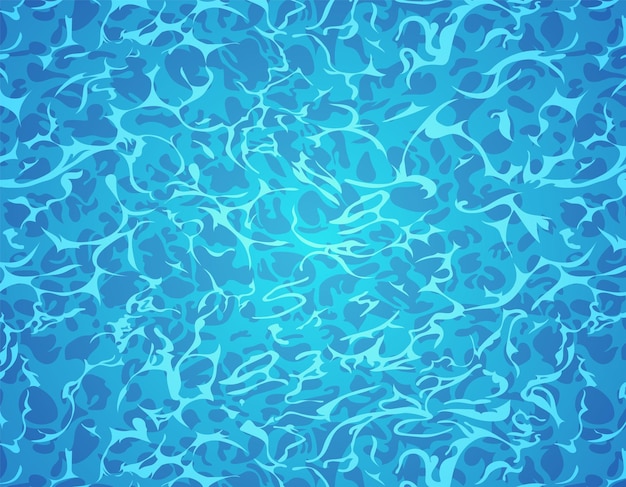 Padrão perfeito da superfície da água textura azul dos desenhos animados
