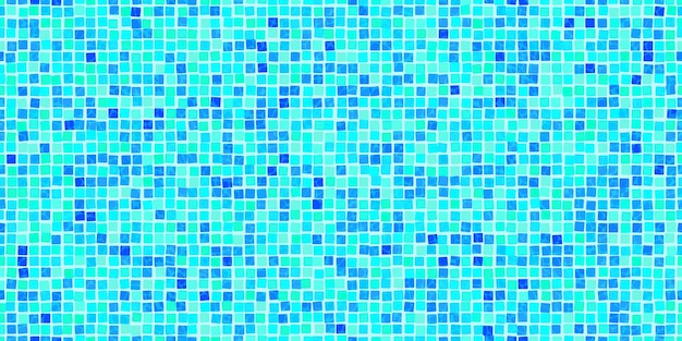 Padrão perfeito de azulejo de mosaico de piscina azul aqua