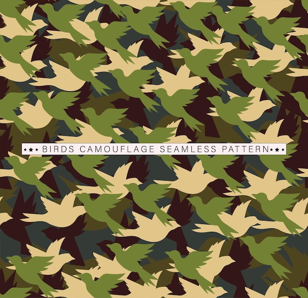 Padrão perfeito de camuflagem de pássaros