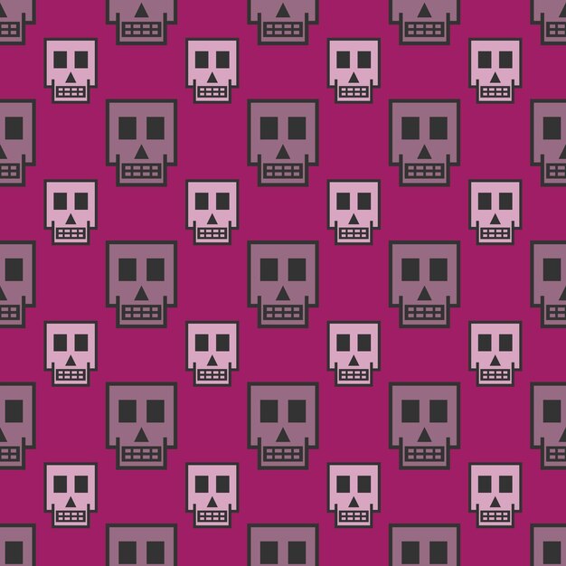 Padrão perfeito de crânio para papel de parede de halloween